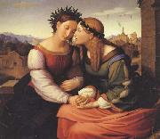 Friedrich overbeck Italia and Germania (mk45) oil painting